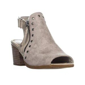 BareTraps Ivella Open Heel Peep Toe Ankle Boots, Taupe, 6